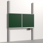 Pylonen-Klapptafel, 200x100 cm, Flügel: 100x100 cm, Stahlemaille grün, 